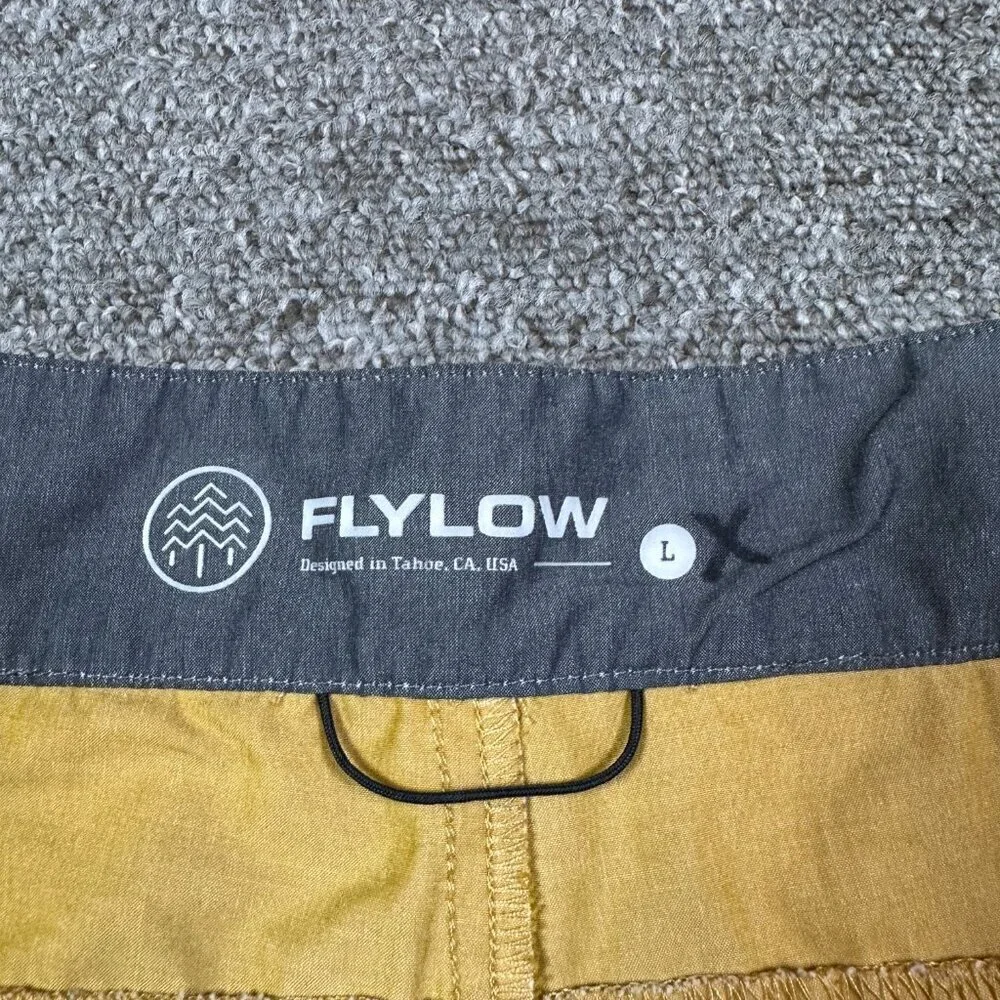 Flylow Reynolds Board Short Yellow Western Cowboy Print Men's Size Large